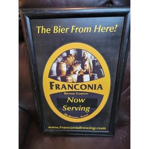 Franconia Brewing Company Framed Sign 18x12 Plastic Texas Brewery Bar Mancave